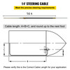 Outboard Boat Steering With 14' Steering Cable Marine Steering System 3/4'' Shaft