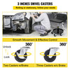 Rolling Garage Stool 300LBS Adjustable Mechanic Work Shop Seat w/Casters