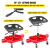 Shop Stool Mechanics Rolling Seat 4" Wheels Adjustable Height Garage Stool