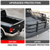 Truck Bed Extender Tailgate Extension 26" Aluminum Alloy Black Expander