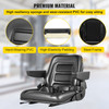 Universal Forklift Seat Black PVC Tractor Seat, 6"/150MM Adjustable Mower Seat Foldable Seat Including Armrests, Seat Belt, Seat Switch, Skid Steer Seat Fit Forklift, Tractor, Skid Loader