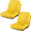 Forklift Seat Mower Seat PVC 2PCS John Deere High Back Tractor Seat