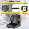 Universal Forklift Seat Black PVC Tractor Seat, 6"/150MM Adjustable Mower Seat Including Seat Switch and Back Seat Organizer for Documents, Skid Steer Seat Fit Forklift, Tractor, Skid Loader
