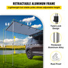 Outdoor Retractable Car Side Awning, Thickened Aluminum Poles, 420d Oxford Fabric, Waterproof, Air Permeable, Pull-Out Vehicle Awning Ideal For Suv, Mpv, Trucks, Vans, Hatchbacks, Trailers, And Cars