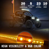 LED Whip Lights Lighted Whips for UTV RGB Color Led Lighted Whip 5ft 1pc Off-road