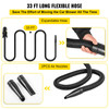 Car Air Dryer Blower, 3.0HP Powered Temp High Velocity Car Dryer Air Blower 420 CFM 110V 5-20P (20A) plug, w/Casters & 33 Ft Flexible Hose & 2 Air Jet Nozzles for Car Wash Water Drying Machine