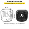 Universal Tractor Seat Replacement, Compact High Back Mower Seat, Grey Vinyl Forklift Seat, Central Drain Hole Skid Steer Seat with Mounting Bolt Patterns of 8" x 11.5" & 11.25" x 11.5"