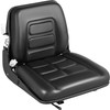 Black PVC Tractor Seat,Universal Forklift Seat,6"/150MM Adjustable Mower Seat, 3-Stage Weight Seat Including Seat Switch, 19" x 23" x 19" Skid Steer Seat, Fit Forklift, Tractor, Skid Loader
