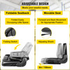 Universal Forklift Seat, Black PVC Tractor Seat, 6"/150MM Adjustable Mower Seat, Foldable Seat Including Seat Switch, 18.5" x 20" x 18" Skid Steer Seat, Fit Forklift, Tractor, Skid Loader