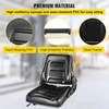 Universal Forklift Seat, Black PVC Tractor Seat, 6"/150MM Adjustable Mower Seat, Foldable Seat Including Seat Switch, 18.5" x 20" x 18" Skid Steer Seat, Fit Forklift, Tractor, Skid Loader