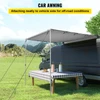 Car Awning Car Tent Retractable Waterproof SUV Rooftop Grey 6'x6'