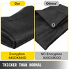 Dump Truck Mesh Tarp 7'X16', Black Mesh Tarp with Grommets, Heavy Duty Mesh Tarp with 6'' Pocket Opening Shade Mesh Tarp, PVC Coated Trailer Tarp, for Truck Bed Cover