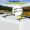 Roof Ladder Rack Van Ladder Rack with Ladder Stoppers 2 Bars 661 LBS Black