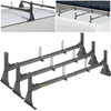 Roof Ladder Rack Van Ladder Rack with Ladder Stoppers 3 Bars xx LBS Black