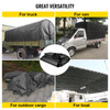 Flatbed Tarps, 18OZ Flatbed Truck Tarp, 16x27 Ft Vinyl Lumber Tarp, Black Heavy Duty Trailer Tarp with Stainless Steel D Rings and a Flap for Trucks, Vans, Boats, Machinery & Outdoor Materials