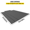 Flatbed Tarps, 18OZ Flatbed Truck Tarp, 16x27 Ft Vinyl Lumber Tarp, Black Heavy Duty Trailer Tarp with Stainless Steel D Rings and a Flap for Trucks, Vans, Boats, Machinery & Outdoor Materials