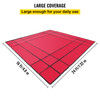 Flatbed Tarps, 18OZ Flatbed Truck Tarp, 16x24 Ft Polyethylene Lumber Tarp, Red Heavy Duty Trailer Tarp with Stainless Steel D Rings for Trucks, Vans, Small Boats, Machinery & Outdoor Materials