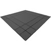 Flatbed Tarps, 18OZ Flatbed Truck Tarp, 16x24 Ft Polyethylene Lumber Tarp, Black Heavy Duty Trailer Tarp with Stainless Steel D Rings For Trucks, Vans, Small Boats, Machinery & Outdoor Materials