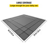 Flatbed Tarps, 18OZ Flatbed Truck Tarp, 16x24 Ft Polyethylene Lumber Tarp, Black Heavy Duty Trailer Tarp with Stainless Steel D Rings For Trucks, Vans, Small Boats, Machinery & Outdoor Materials