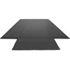 Flatbed Tarps, 18OZ Flatbed Truck Tarp, 16x20 Ft Vinyl Lumber Tarp, Black Heavy Duty Trailer Tarp with Stainless Steel D Rings and a Flap For Trucks, Vans, Small Boats, Machinery & Outdoor Mater