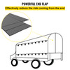 Flatbed Tarps, 18OZ Flatbed Truck Tarp, 16x20 Ft Vinyl Lumber Tarp, Black Heavy Duty Trailer Tarp with Stainless Steel D Rings and a Flap For Trucks, Vans, Small Boats, Machinery & Outdoor Mater