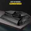 Flatbed Tarps, 18OZ Flatbed Truck Tarp, 16x16 Ft Polyethylene Lumber Tarp, Black Heavy Duty Trailer Tarp with Stainless Steel D Rings For Trucks, Vans, Small Boats, Machinery & Outdoor Materials