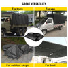 Flatbed Tarps, 18OZ Flatbed Truck Tarp, 16x16 Ft Polyethylene Lumber Tarp, Black Heavy Duty Trailer Tarp with Stainless Steel D Rings For Trucks, Vans, Small Boats, Machinery & Outdoor Materials