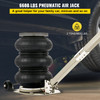 Air Bag Jack 6600lbs Capacity Pneumatic Jack Quick Lift 3T, Heavy Duty, Car Repair Jacks and Floor Jacks, Folding Rod Fast Lifting, Triple Bag, with Two Wheels, Quick Car Lifting Jack, White