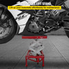Motorcycle Jack, Scissor Jack 300lbs, Red Bike Lift Table with Lockable Wheels