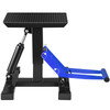 Motorcycle Dirt Bike Lift Stand, 400 Lbs Heavy Duty Motorcycle Lift Repair Stand, 9.0"-16.5" Adjustable Steel Lift Stand Dirt Bike Maintenance Table Rack, Black/Blue Jack Hoist Height Lift Stand