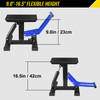 Motorcycle Dirt Bike Lift Stand, 400 Lbs Heavy Duty Motorcycle Lift Repair Stand, 9.0"-16.5" Adjustable Steel Lift Stand Dirt Bike Maintenance Table Rack, Black/Blue Jack Hoist Height Lift Stand