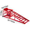Hydraulic Car Rampshydraulic Vertical Ramps 5t/11000lbs Low Profile 1pcs In Red