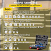 Hydraulic Flaring Tool Kit, 45° Double Flaring Tool, Brake Repair Brake Flaring Tools for 3/16"-1/2", Brake Flare Tool with Tube Cutter and Deburrer, 32 PCS Tube Flaring Tools for Copper Lines