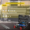 Hydraulic Flaring Tool Kit, 45° Double Flaring Tool, Brake Repair Brake Flaring Tools for 1/4" -3/8", Brake Flare Tool with Tube Cutter and Deburrer, Tube Flaring Tools for Copper Lines