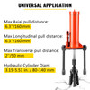 Hydraulic Cylinder Liner Puller 15 Ton Liner Puller Tool, Both Dry-Type and Wet-Type Fit Diameter of 80mm-140 mm, Universal Cylinder Liner Puller Tool Set for auto Repair and Disassembly
