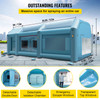 Inflatable Spray Booth Car Paint Tent 26x15x10FT Filter System 2 Blowers