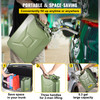 Oil Can 5.3 Gal / 20L Fuel Can with Flexible Spout 2PCS Green