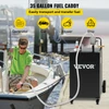 Fuel Caddy Fuel Storage Tank 35 Gallon 4 Wheels with Manuel Pump, Black