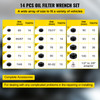 Oil Filter Socket Set Cup Socket Tool Set 14pcs Oil Filter Cap Wrench