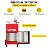 Fuel Caddy Fuel Storage Tank 30 Gallon 4 Wheels with Manuel Pump, Red