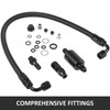 1/2" Fuel Bore Size Fuel Rail Kit 1/8th NPT B-Series Swapped Engines With Fuel Pressure Regulator Gauge 6AN Fitting for Fuel Rail-To-Fuel Line