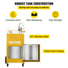 Fuel Caddy Fuel Storage Tank 30 Gallon 4 Wheels with Manuel Pump, Yellow