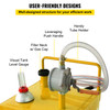 Fuel Caddy Fuel Storage Tank 30 Gallon 4 Wheels with Manuel Pump, Yellow