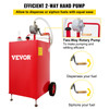 Fuel Caddy Fuel Storage Tank 30 Gallon 2 Wheels with Manuel Pump, Red