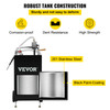 Fuel Caddy Fuel Storage Tank 30 Gallon 2 Wheels with Manuel Pump, Black