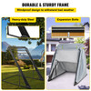 Motorcycle Shelter, Waterproof Motorcycle Cover, Heavy Duty Motorcycle Shelter Shed, 420D Oxford Motorbike Shed Anti-UV, 133.9"x53.9"x76.8" Grey Shelter Storage Garage Tent w/ Lock & Weight Bag