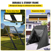 Motorcycle Shelter, Waterproof Motorcycle Cover, Heavy Duty Motorcycle Shelter Shed, 600D Oxford Motorbike Shed Anti-UV, 106.3"x41.3"x61" Black Shelter Storage Garage Tent w/ Lock & Weight Bag