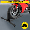 Motorcycle Front Tire Chock, 1800 lbs Heavy Duty Wheel Stand, Black Upright Motorbike Front Chock for 15"-22" Wheels, High-Grade Steel Trailer Stand, with Stable Tubes & Adjustable Holes