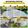 Motorcycle Shelter, Waterproof Motorcycle Cover, Heavy Duty Motorcycle Shelter Shed, 420D Oxford Motorbike Shed Anti-UV, 110.2"x41.3"x63.8" Grey Shelter Storage Garage Tent w/Lock & Weight Bag