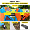 Motorcycle Camping Tent, 3-4 Person Motorcycle Tent for Camping, Waterproof Backpacking Tent w/Integrated Motorcycle Port, Easy Setup Motorcycle Tent for Outdoor Hiking Hunting Adventure Travel